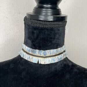 Ettika Metallic Fringe Choker Necklace
